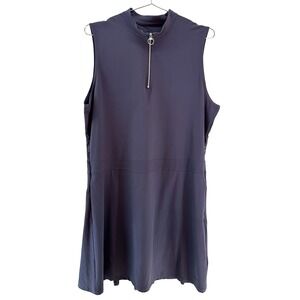 NIKE Dri-Fit Flex Golf Sleeveless Pleated Lace Dress • Large • dusty blue purple